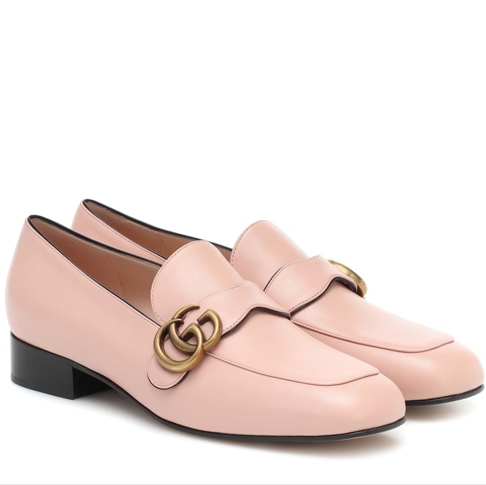 Gucci Marmot Leather Loafers
